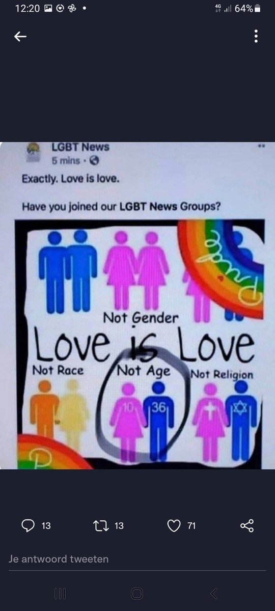 norder_d's tweet photo. @DeGelderlander Onzin homoseksualiteit is gewoon volledig geaccepteerd in nederland het is verkapte pedofielen propaganda https://t.co/BiF0wAmCJQ