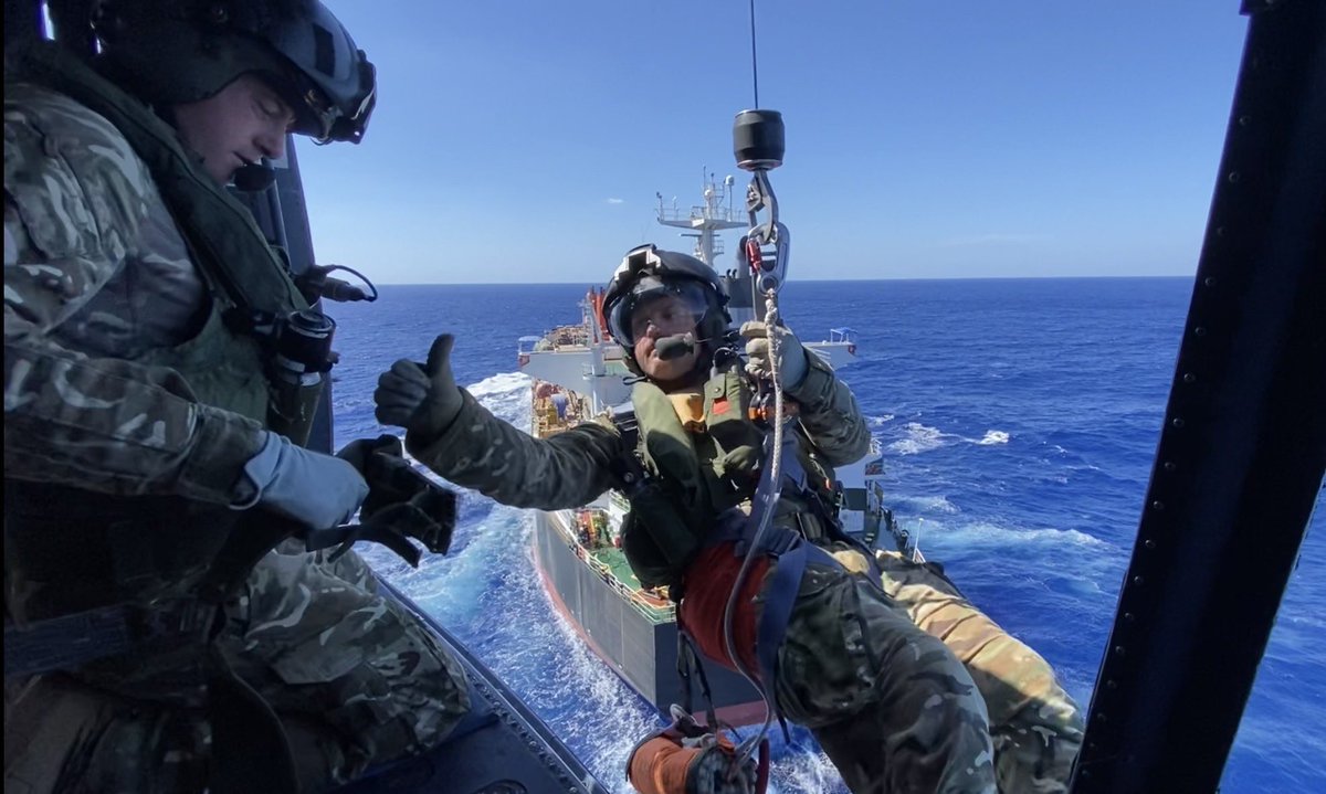 RAFBenson's tweet photo. In advance of Puma helicopters taking over from the Bell 212 in Cyprus next year crews from 33 Sqn have been training with their 84 Sqn counterparts to better understand their new role. Seen here conducting winching serials under the tuition of 84 Sqn instructors.#comdjhc #84sqn https://t.co/VnMWqwfvee