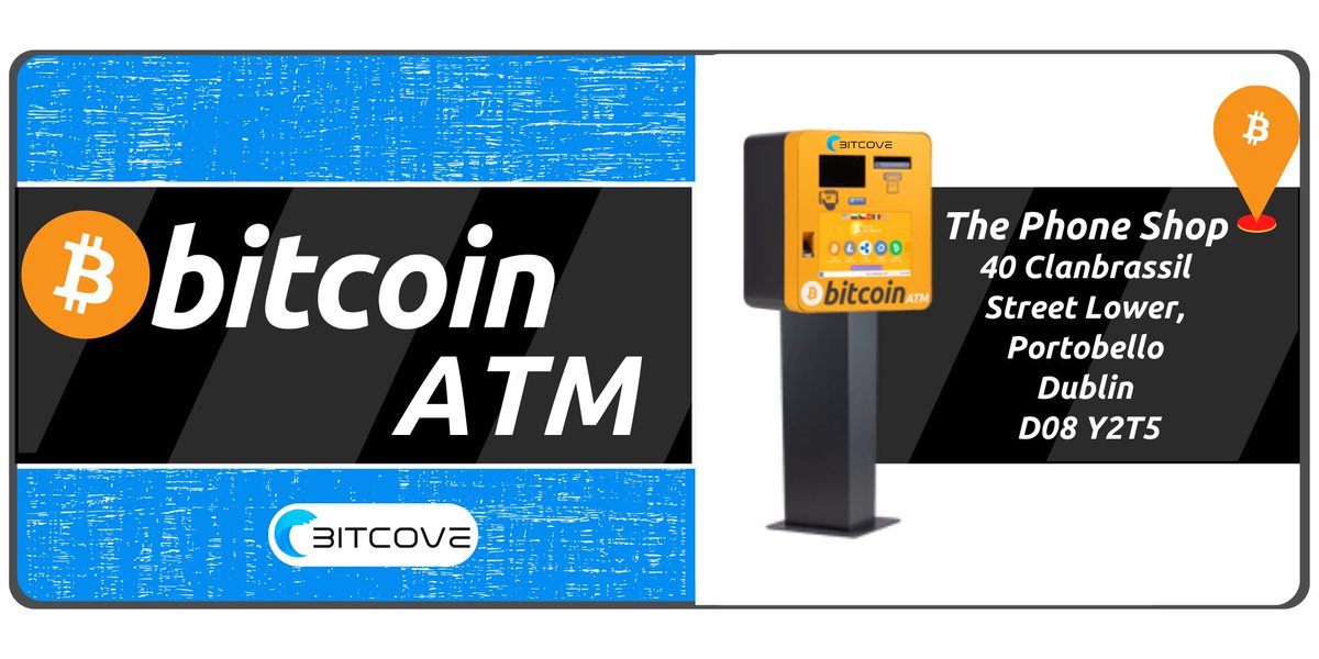 Bitcoin_Ireland's tweet photo. Did you know that you can buy #Bitcoin and other #cryptocurrencies locally in #ThePhoneShop #Dublin?
Check out one of our many #BitcoinATMs scattered around #Ireland
#blockchainireland #batm #BitcoinIreland #ClanbrassilStreet #Portobello https://t.co/lGajOwumjg