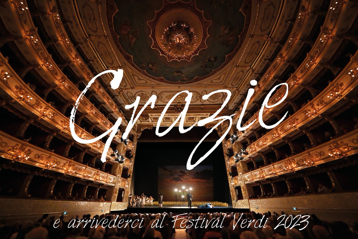 RegioParma's tweet photo. Ieri abbiamo salutato con gioia il #FestivalVerdi e #VerdiOFF.
Grazie agli artisti, alle istituzioni, ai partner e gli sponsor, ai sostenitori, agli international friends, ai lavoratori del Teatro Regio di Parma e agli spettatori.
𝑮𝒓𝒂𝒛𝒊𝒆 𝒂 𝒕𝒖𝒕𝒕𝒊! 𝑽𝒊𝒗𝒂 𝑽𝒆𝒓𝒅𝒊! https://t.co/ueBUgnIyic