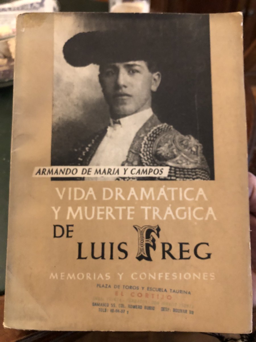 nicosampedro's tweet photo. Una joya, y una imagen -su cuerpo-.
- Vida dramática y muerte trágica de Luis Freg. Memorias y confesiones. Armando, de Maria y Campos. 1959 https://t.co/r2HHu8gAvu
