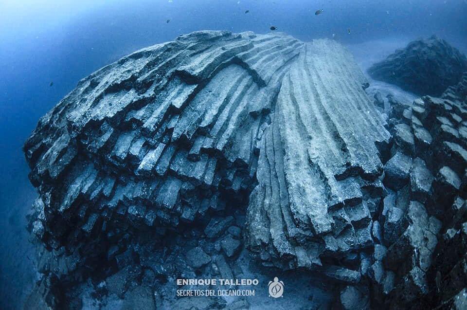 RenVolcanoman's tweet photo. The #Tenerife as you’ve never seen it before! Underwater basaltic columns revealing the volcanic past of the island.

Credit: Enrique Talledo. https://t.co/KnhIihseDd