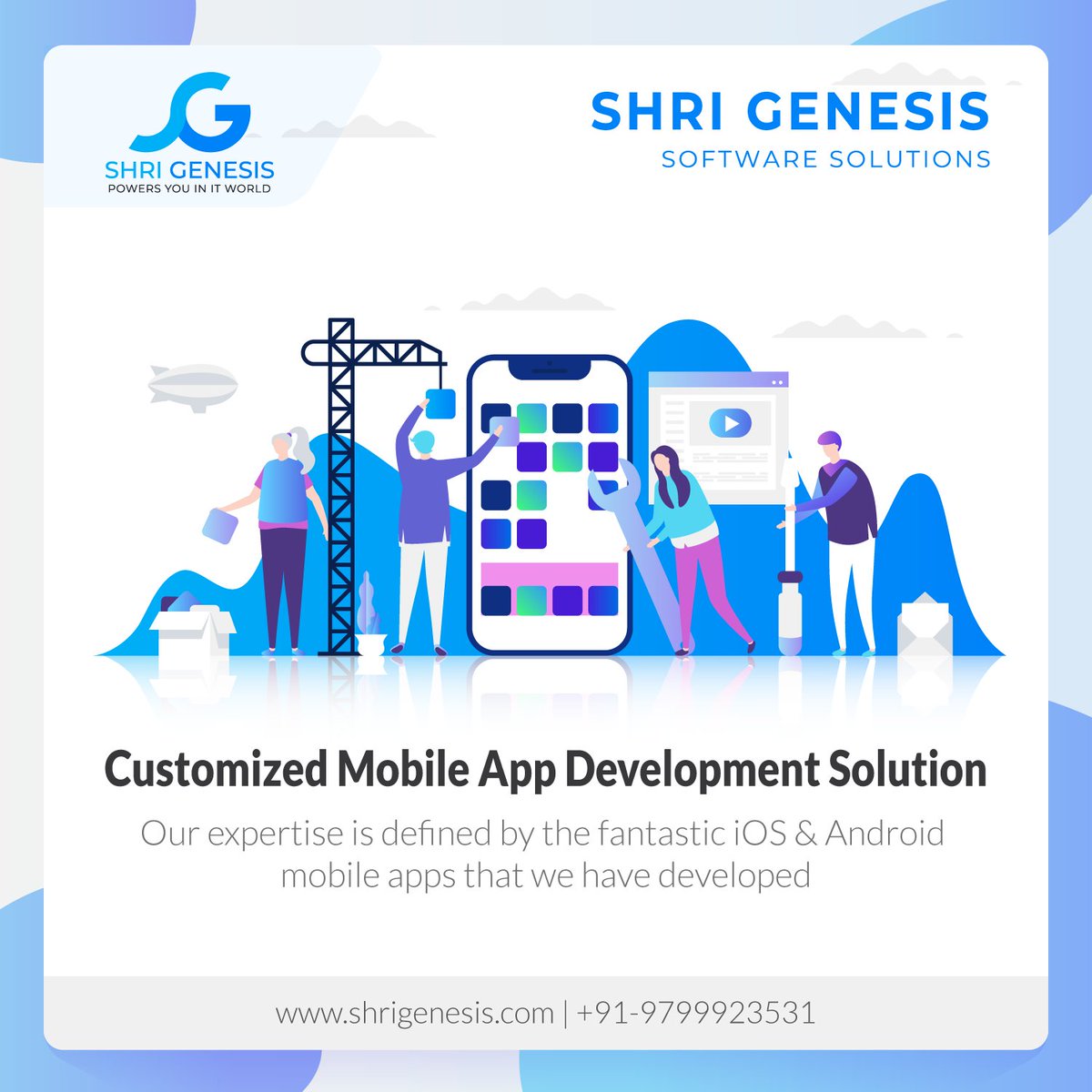 shrigenesis's tweet photo. We at Shri genesis Software solution offer you a unique and customized Mobile Apps Development Solution suited to your requirements.
#shrigenesissoftwaresolution #softwaresolution #shrigenesis #software #webdevelopment #softwaredeveloper #softwaredevelopment #websitedevelop https://t.co/i3CiIeFai0