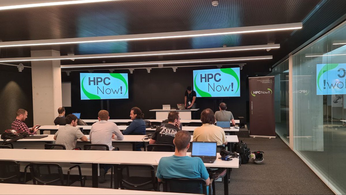 HPC_Now's tweet photo. 👏 We are proud sponsors of #MNHACK22: 4th MareNostrum Hackathon, started today 📌 at BSC-REPSOL Building, Barcelona
@BSC_CNS @FundacionRepsol
Our #HPC expert, Maicon Faria is participating in this productive 3⃣ days event.
#CUDA #HPC #HPCNow! #BSCTechHackathons https://t.co/lVINqE0LPj