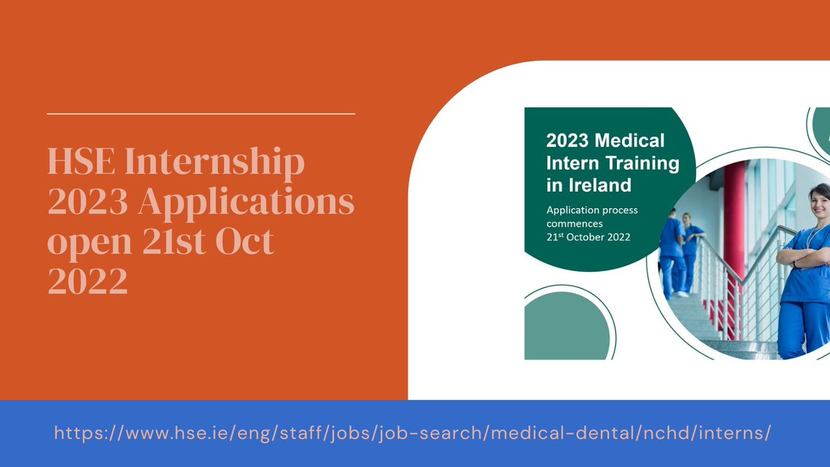 Attn Final Year Med Students - HSE Internship 2023 applications open Oct 21st and will close Nov 4th ow.ly/JSbB50LbFNQ