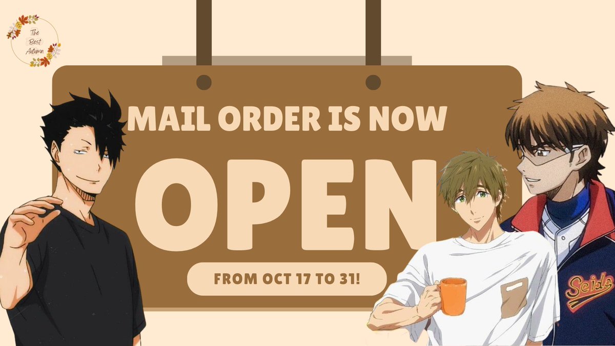 1117CaptainsCSE's tweet photo. For all our supporters who can't make it to our onsite event, this one's for you!🍂

Mail Orders for #SaikouNoAki is also OPEN!✨

From Oct 17-31, you can avail the same kits so won't miss out on any of the goodies!🤩

Order your kits here: https://t.co/qrna7Ip502 https://t.co/VkLS7SP1Lh