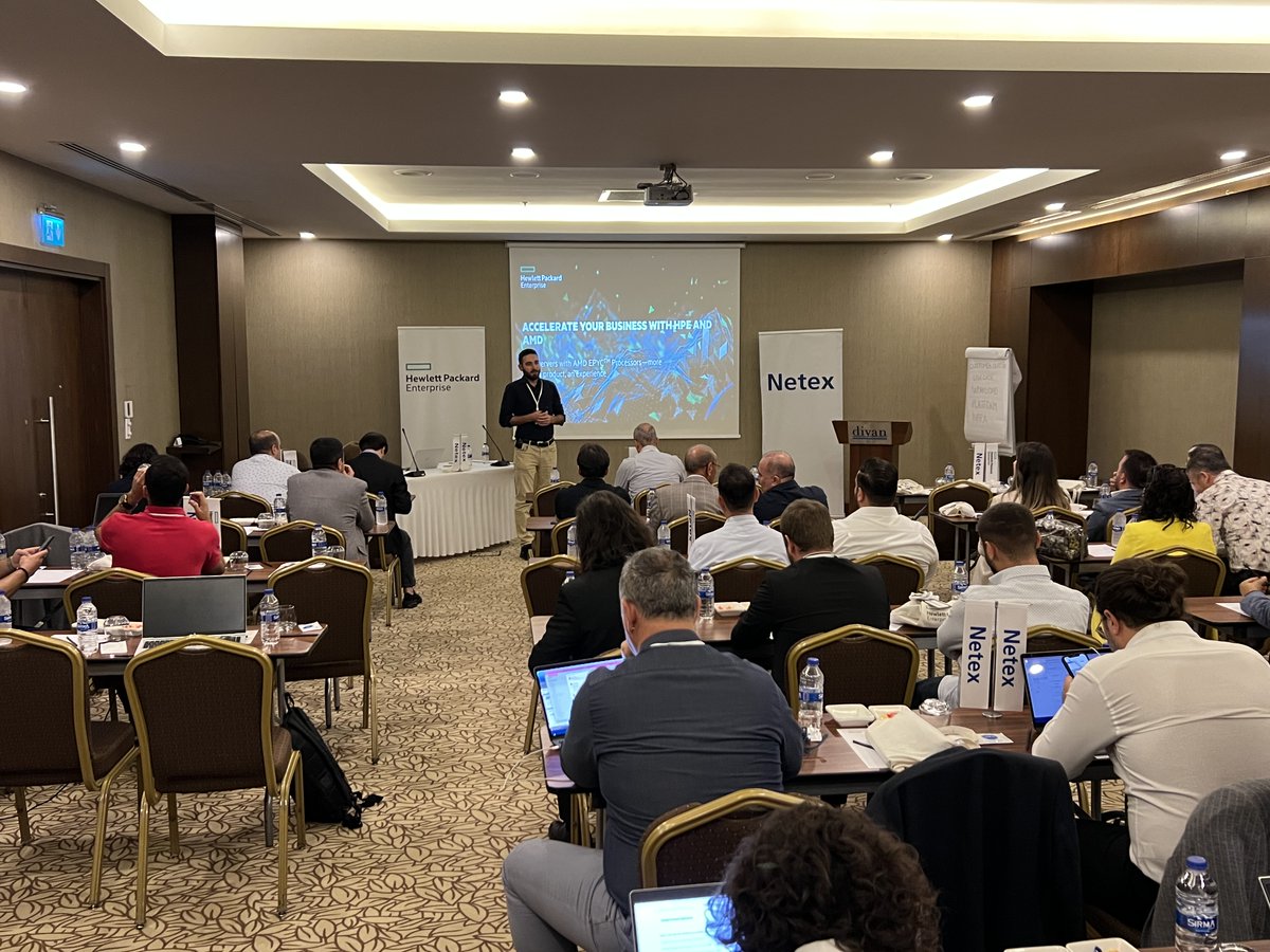 indexgrup's tweet photo. Netex Teknoloji olarak HPE işbirliği ile 12 Ekim Çarşamba günü Gaziantep Divan Otel’de gerçekleştirdiğimiz etkinliğimizde, Greenlake Çözümleri, AMD ve Aruba Teknolojileri üzerine konuştuk.
 
#Netex #HPE #AMD #Aruba #Greenlake #VMware https://t.co/nwZ6pNmeRH