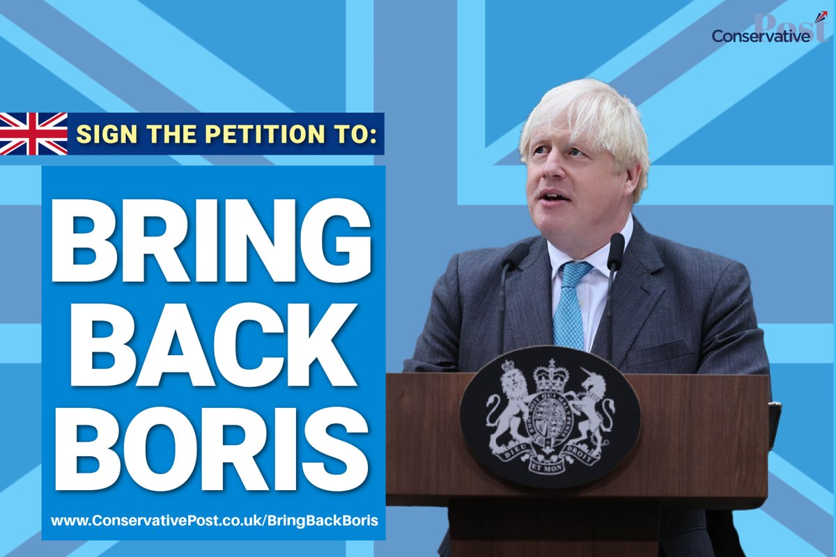 We're nearly at 10000 signatures! Please share and encourage others to sign. 

Let's make sure the party know who the people want! 🇬🇧 
Sign here ▶️ conservativepost.co.uk/sign-the-petit… 

#BringBackBoris #BackBoris