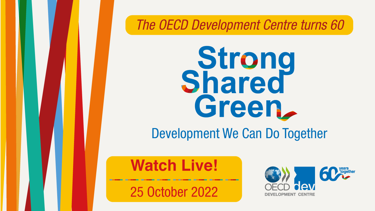 OECDdev's tweet photo. Join us to celebrate 60 Years of the OECD Development Centre on 25 October.
𝐓𝐎𝐆𝐄𝐓𝐇𝐄𝐑 we can make #development stronger, shared and greener. But only if we work together, share ideas and build trust.
REGISTER TO ATTEND➡️https://t.co/EuOkVSePDA
| #DEVat60 | https://t.co/J1Ui83VYs9