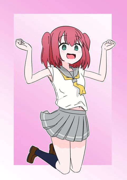 #1年間で絵が上達してるか見てみましょうルビィちゃんとミアりなちゃんが1年前で他二枚が今年。一年間いろんな方向にブレ足りして、最終的に一年前の描き方に戻ってきた気がする 