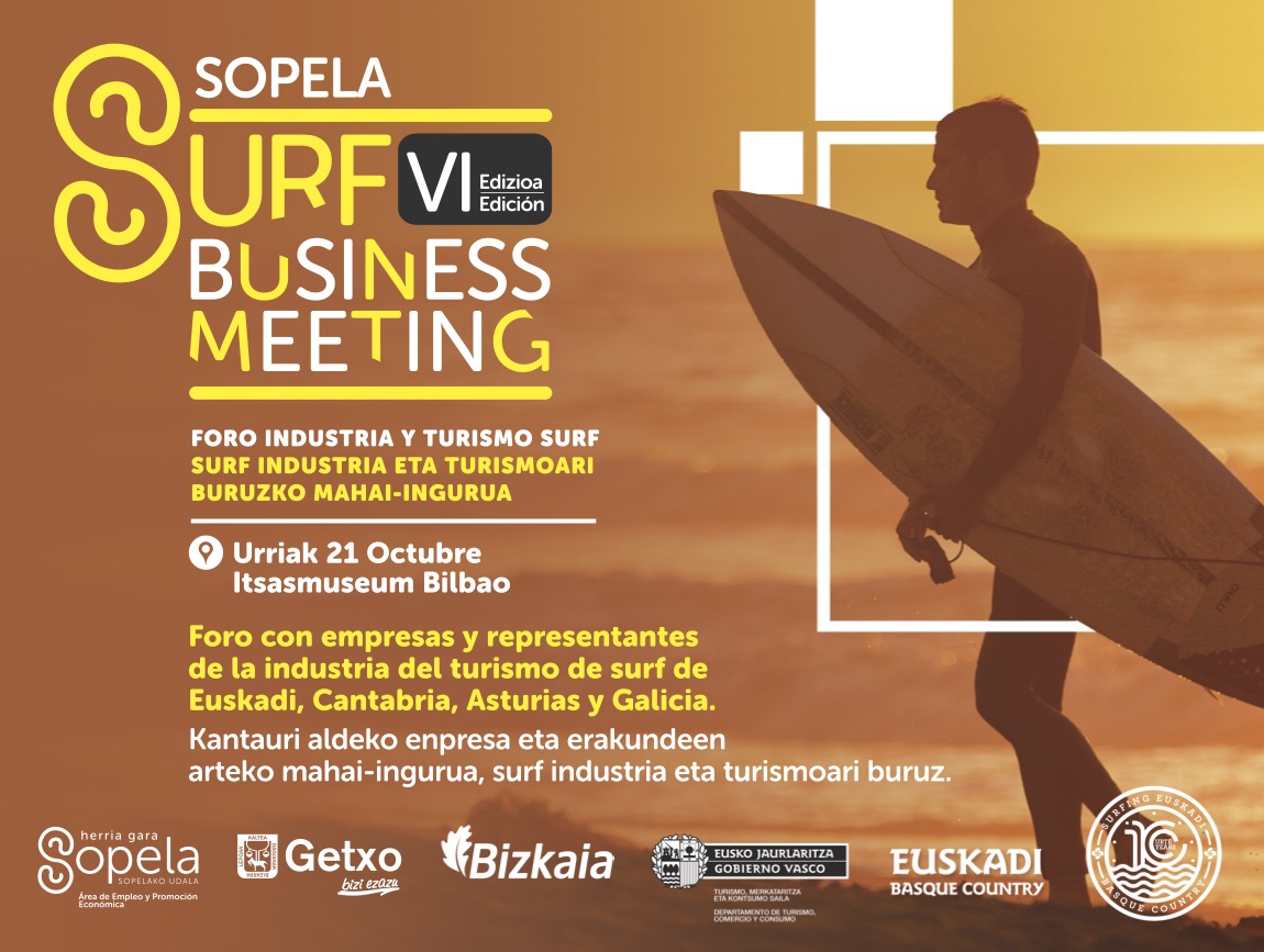 Basquetour_eus's tweet photo. 🏄‍♂️ Con motivo del 10º aniversario del club de producto turístico #SurfingEuskadi y la colaboración de #Basquetour, #Sopela Surf Business Meeting se traslada a #Bilbao-#Itsasmuseum el próximo 21 de octubre👇 https://t.co/iQ5wpoKGRr