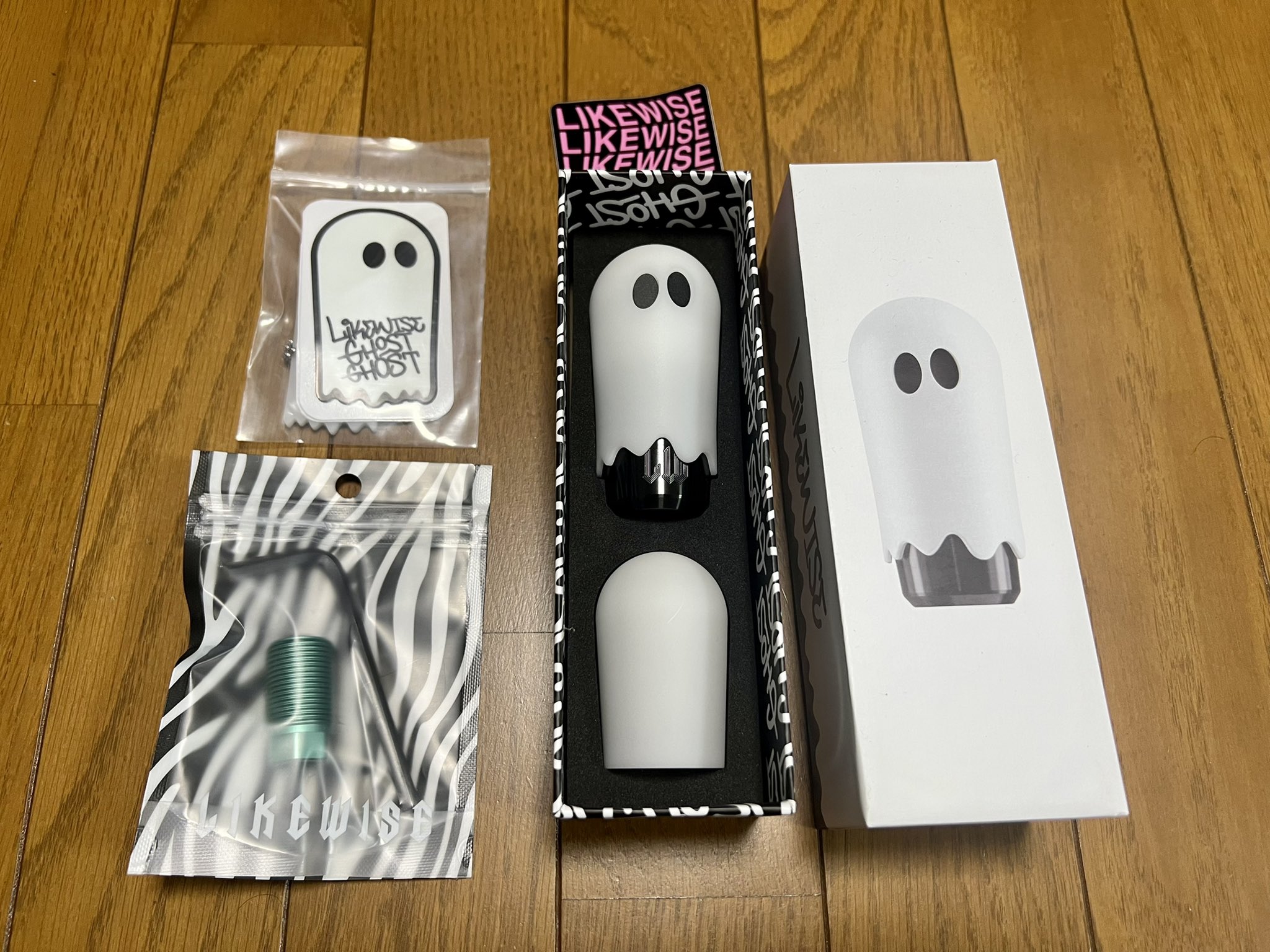 限定品】ライクワイズ GHOST GHOST シフトノブ おばけ ハロウィン-