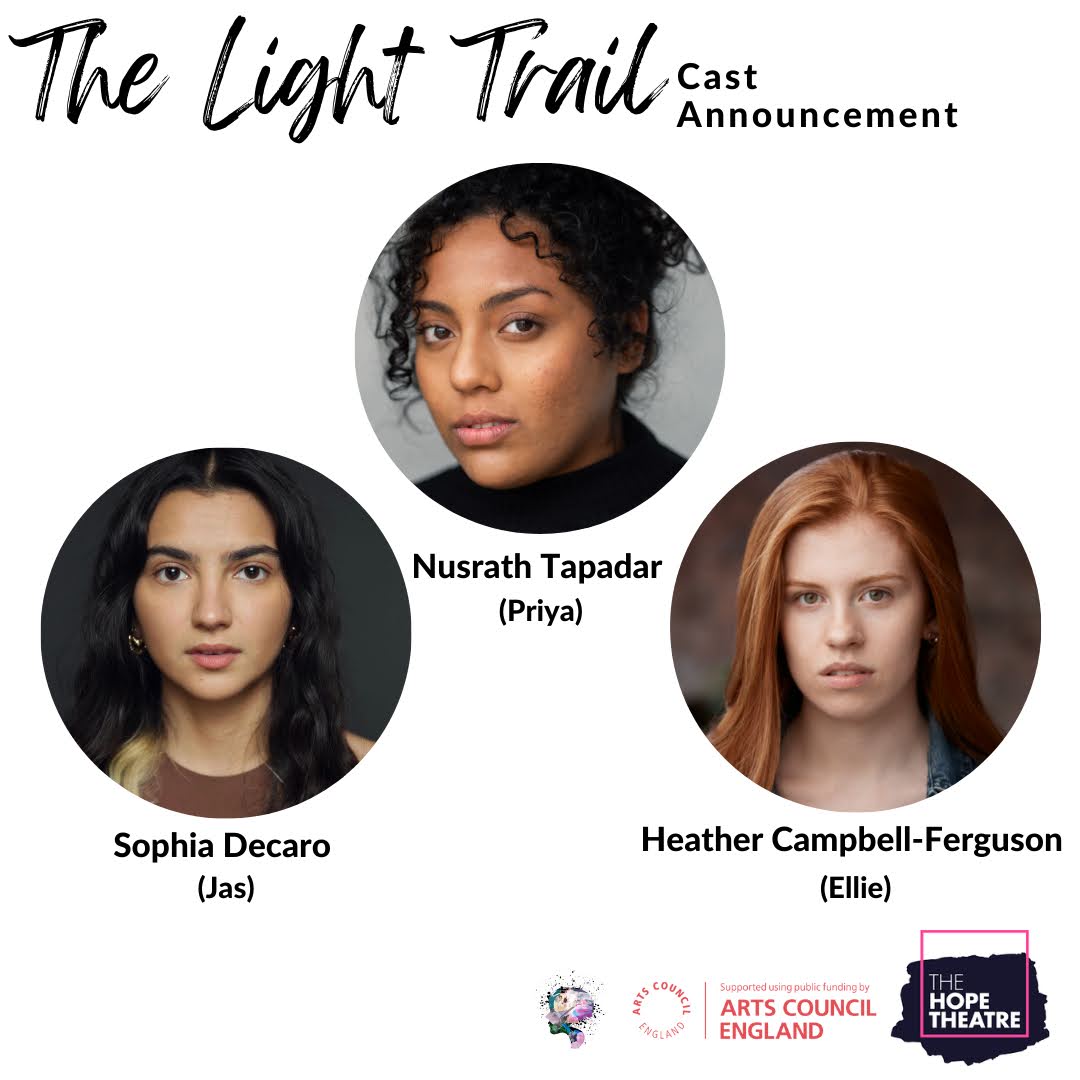 LightTrailShow's tweet photo. You've seen some sneak peaks of them in rehearsal already, but we are so happy to officially announce the cast of our upcoming production of The Light Trail @TheHopeTheatre https://t.co/YhJAaCEpXh
