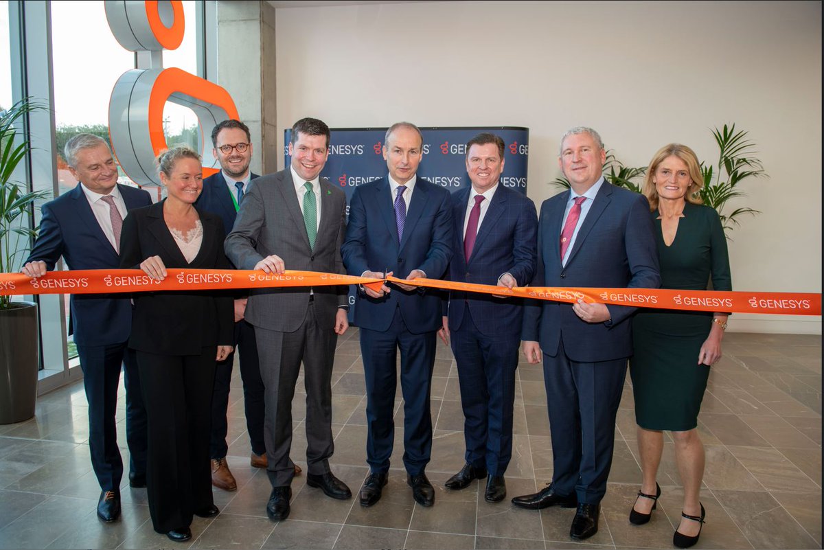 Congratulations to <a href="/Genesys/">Genesys</a> following the opening on Friday of its largest R&amp;D centre in Europe, in the heart of Galway City. hubs.li/Q01pVx2V0