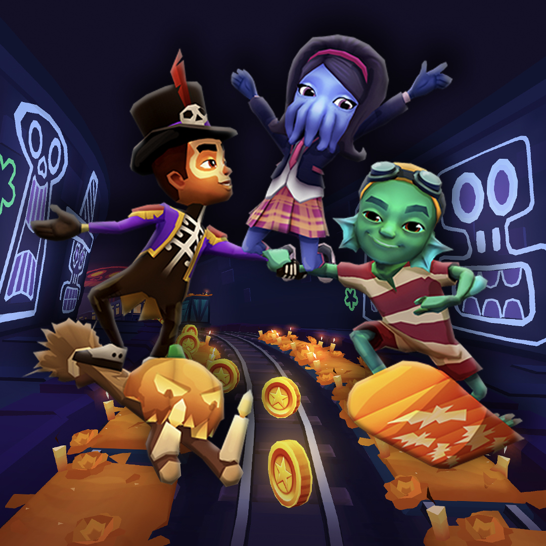 Subway Surfers - #ShopUpdate Treat yourself! 🎃 Unlock the fantastic 5-in-1  Mega Halloween bundle featuring the spooky surfers Eddy, Cathy, Noel, and  the magical Hexed and Pumpkin boards. 🤩 Play now