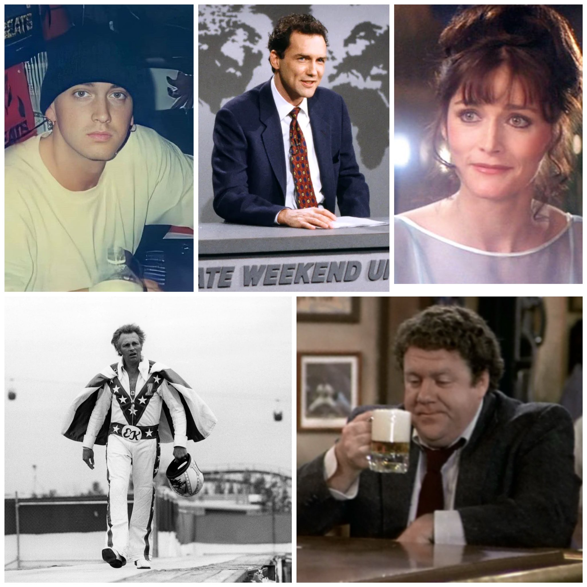 Happy Birthday to 

Marshall Mathers 
George Wendt 
The late greats Margot Kidder 
Norm Macdonald Evel Knievel 