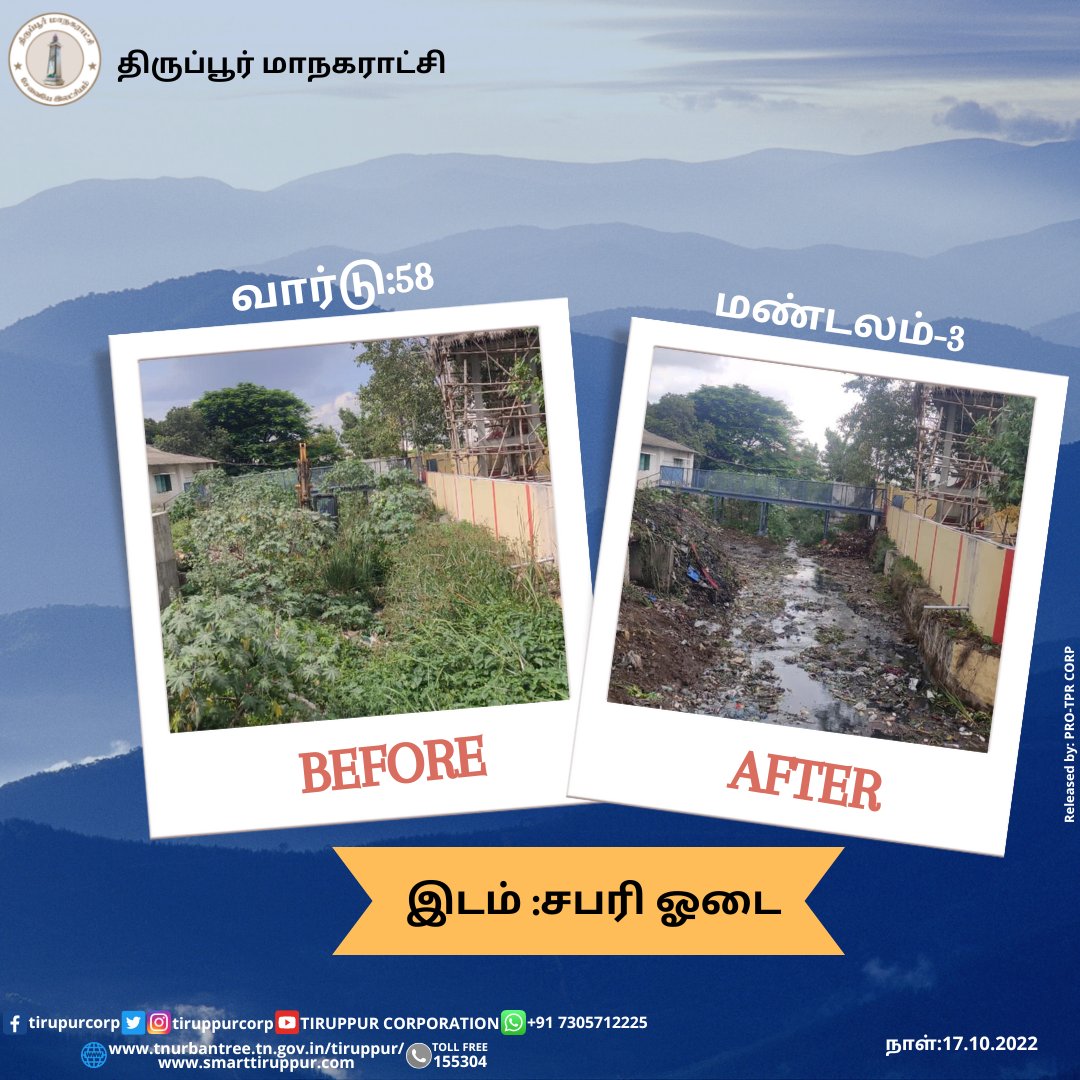 tiruppurcorp's tweet photo. #tiruppurcorporation #smartcity #thiranmigutiruppur #tiruppur #twitter #twitterpost #water #pond #river #desilting #work #today #monday #17thoct #oct2022 @TNDIPRNEWS @TPRDtCollector @tup_dineshkumar @PRO_Tiruppur @MawsTamilNadu @PTI_News @pibchennai https://t.co/QposXvJjR4