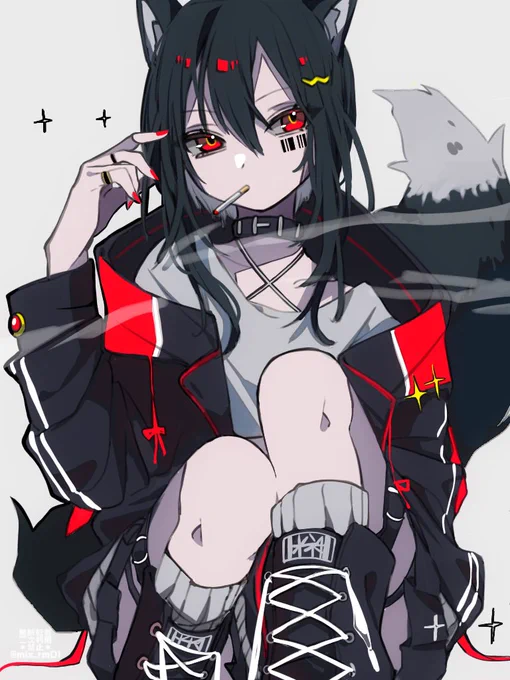 野放し狼#イラスト#創作 