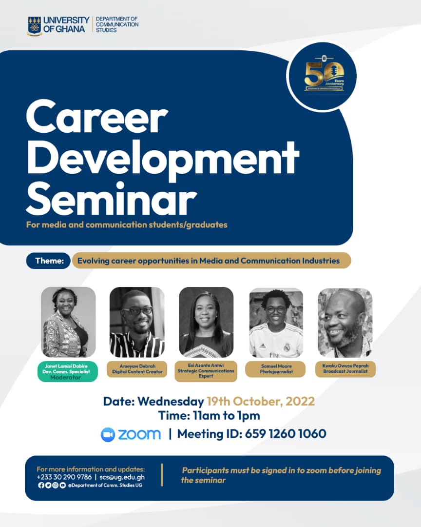 Join our Managing Partner <a href="/EsiEssuman/">Esi Essuman-Johnson</a> and these great minds for this all-important discussion on Evolving Career opportunities in Media and Communication Industries.

We look forward to an engaging convo.