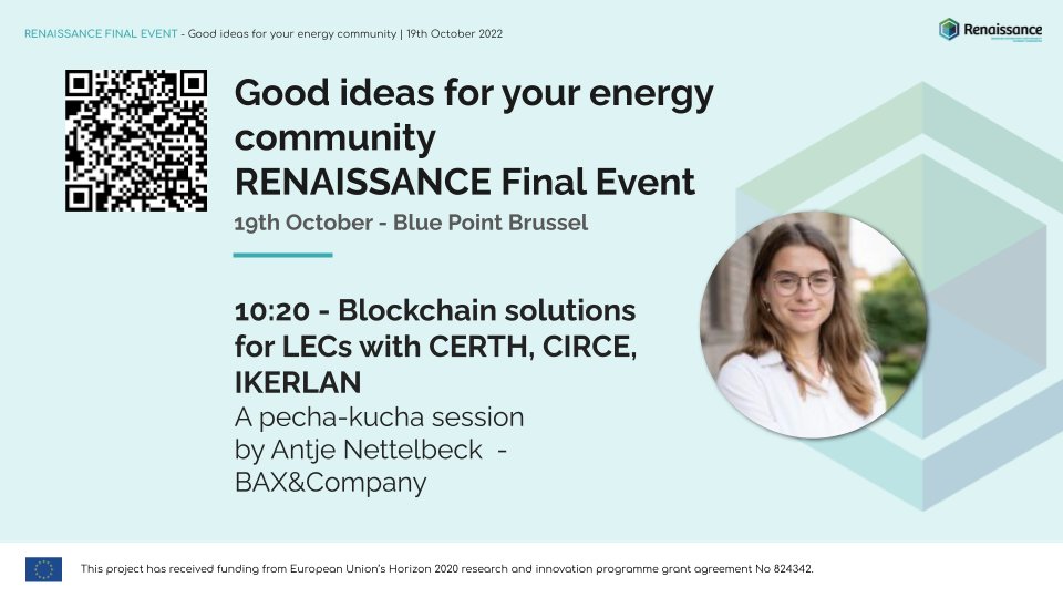 This week we'll present our tools in a format thought for market competition: we want to use #pechakucha for a collaborative joint presentation of #blockchain solutions for #energycommunities. Thanks to <a href="/AntjeNett/">Antje Nettelbeck</a> from <a href="/baxcompany/">Bax</a>, <a href="/CERTHellas/">ΕΚΕΤΑ-CERTH</a>, <a href="/fCIRCE/">CIRCE - Centro Tecnológico</a> and <a href="/IKERLANofficial/">IKERLAN</a> 🥳