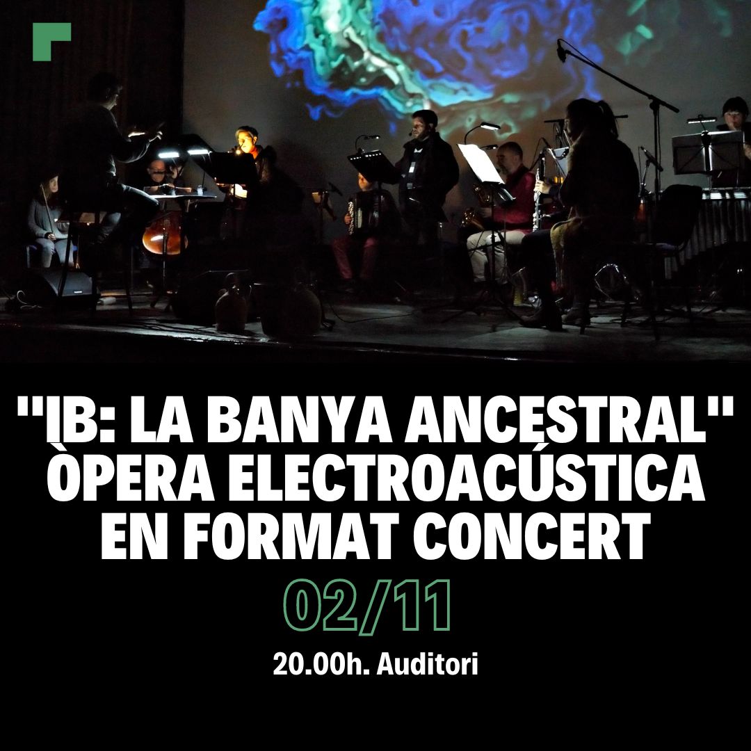 🎶 Una experiència immersiva que ens submergirà en l’aigua com a metàfora de l’existència humana
“IB: La banya ancestral. Òpera electroacústica en format concert” a càrrec de Morphosis Ensemble

🗓️2/11
🕗20 h
📍<a href="/AuditoriEG/">Auditori Municipal Enric Granados de Lleida</a> 
🎟️latemporadalleida.cat

#LaTemporada #artsenviu