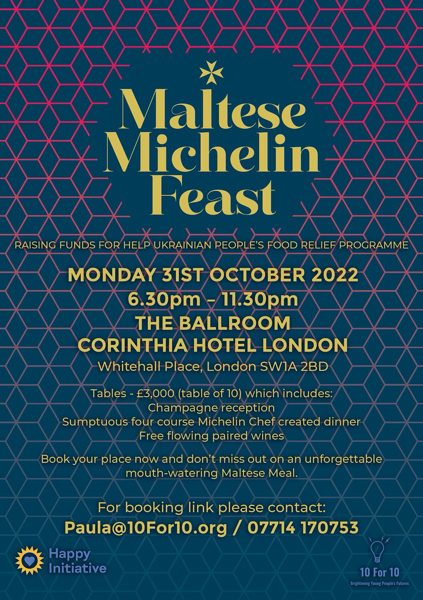 Just two weeks until this unique culinary collaboration! Still a few places available, get in touch for details! #Foodie #LondonFood #MichelinMeals #StandWithUkraine #Ukraine #SupportUkraine #HelpUkrainianPeople