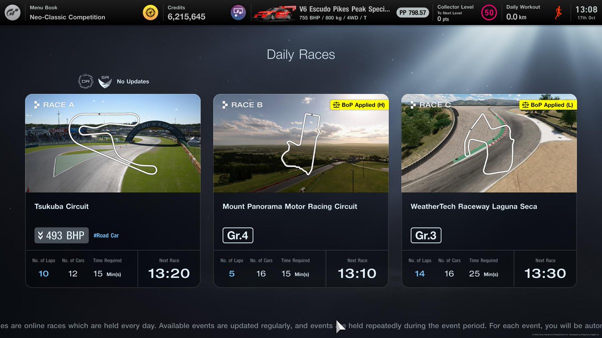 ShareGamePlay's tweet photo. New Daily Races
#GT7 #PS4 #PS5 https://t.co/KtSgenJT1E