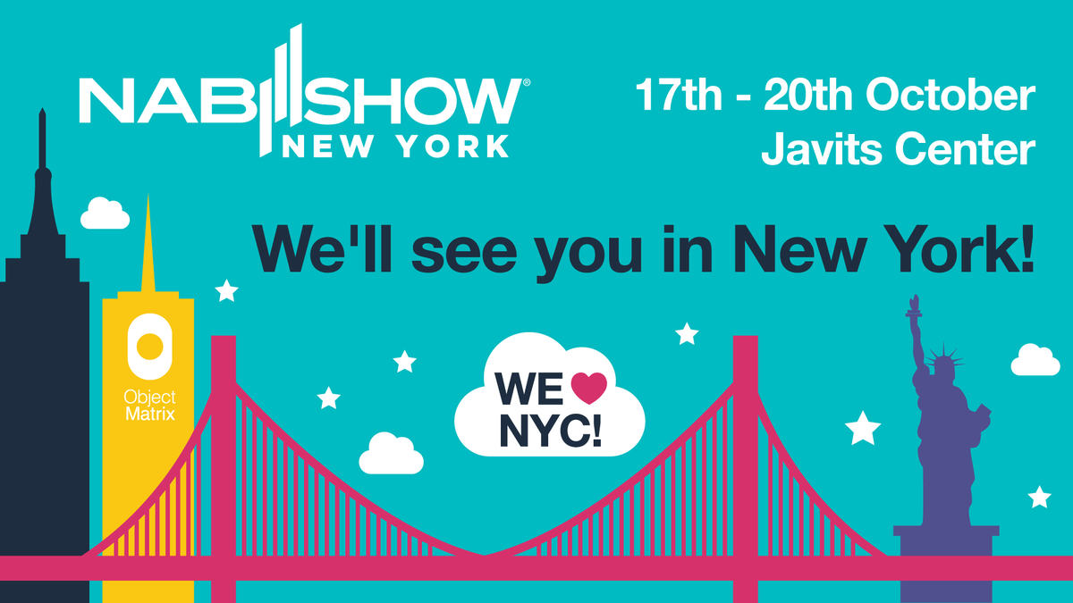 Object_Matrix's tweet photo. Next stop, #NewYork! Nick Pearce will be heading out to @NABShow New York very shortly!
If you'd like to book a last minute meeting make sure to get in touch now! 👇
https://t.co/gkS0n5qbWL
#broadcasting #broadcastsolution #mediamanagement #objectstorage #mediasolution #NABShow https://t.co/rvFIvGueo7