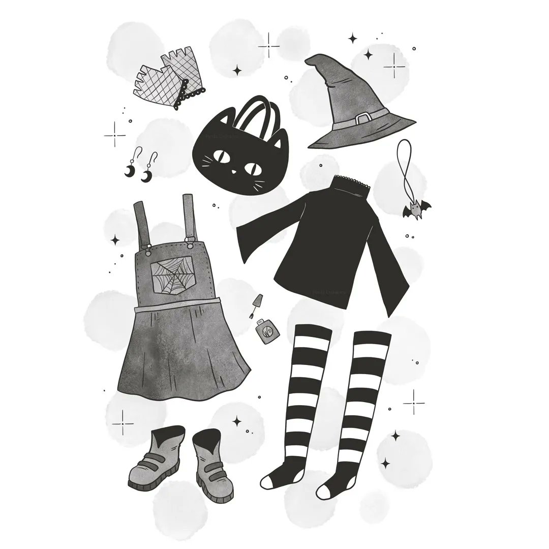 #witchingtober día 7 🕷️ Atuendo 🕷️