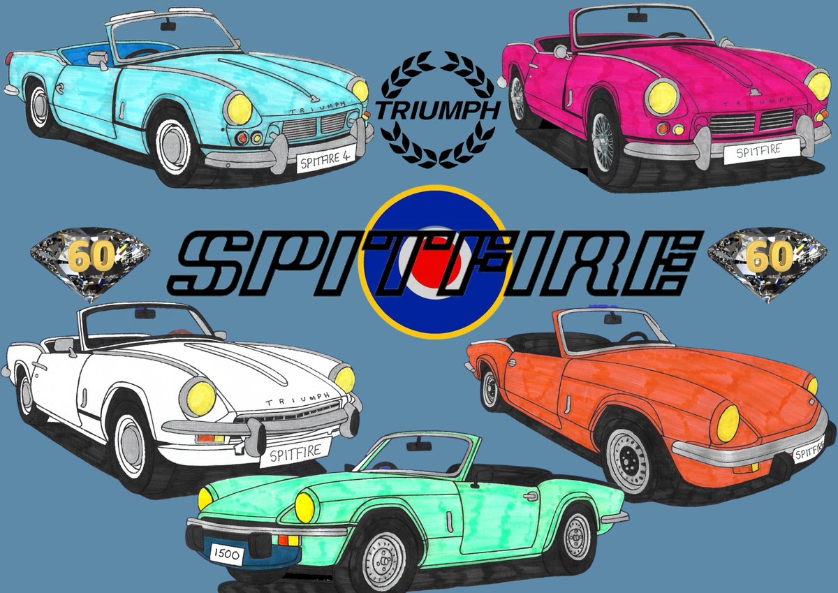 CustomCvd's tweet photo. Hi all, on this day in 1962 Triumph launched the Spitfire, as a tribute I've created this.😊#triumphcars #standardtriumph #triumphspitfire #triumphspitfire4 #triumphspitfiremk2 #triumphspitfiremk3 #triumphspitfiremk4 #triumphspitfire1500 https://t.co/4pW7QKMQMN