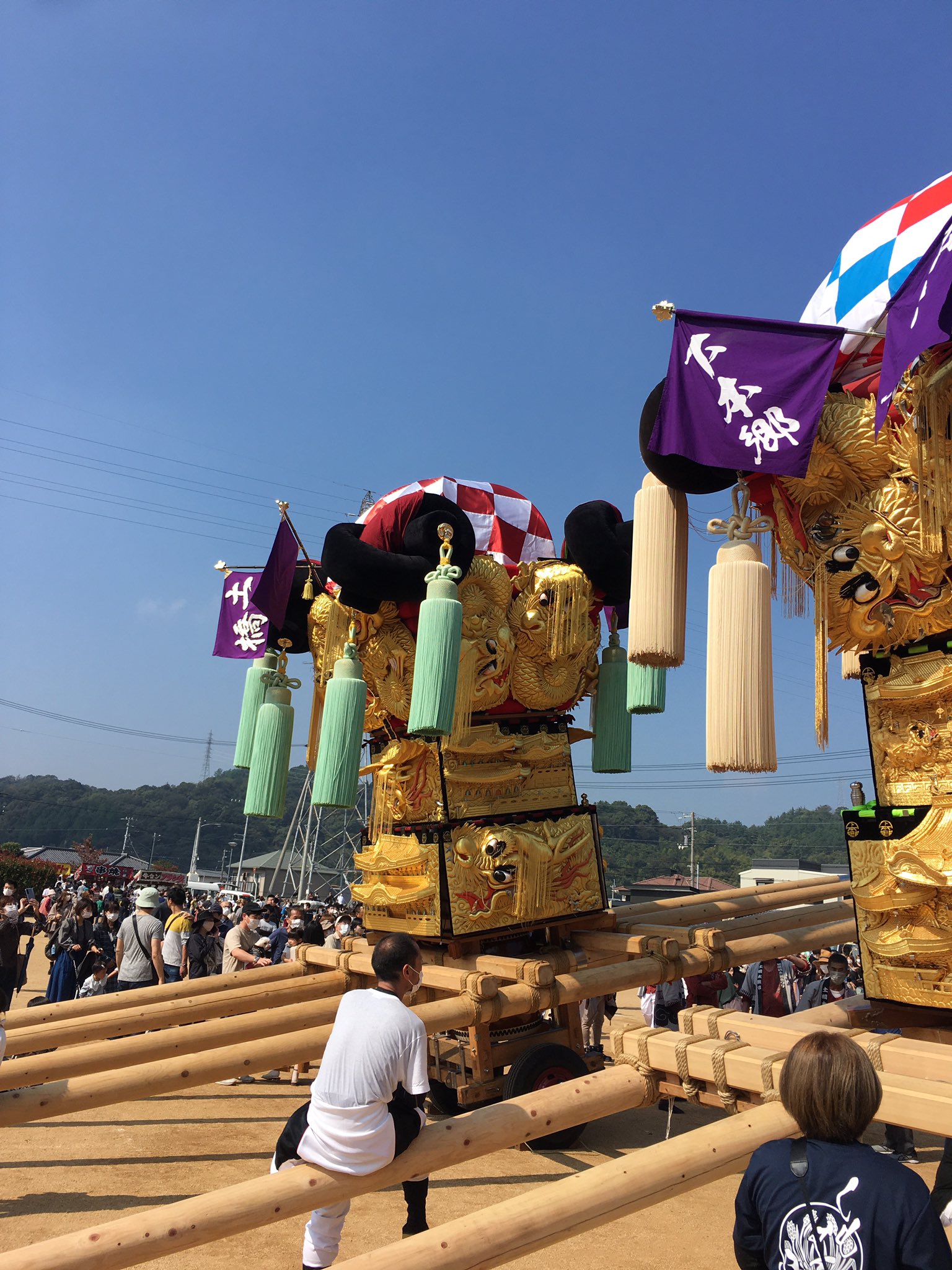 太鼓台の面-飛龍のミニチュア-