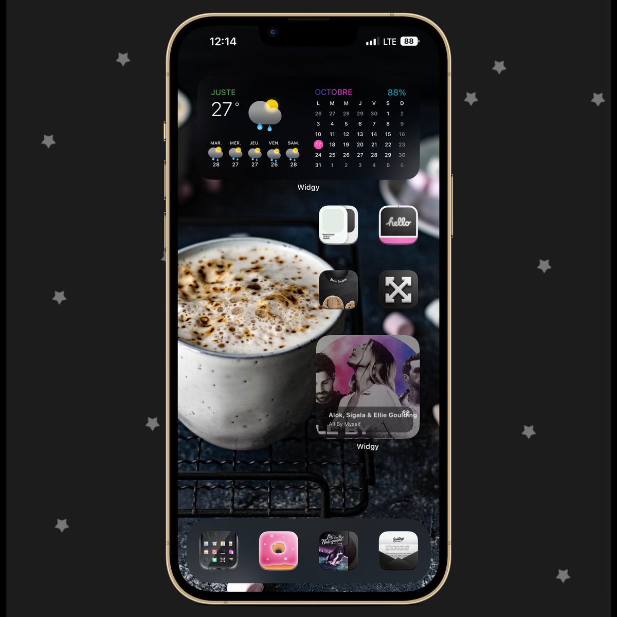 AnnmarieEM's tweet photo. #screenoftheday #ios16 #icons @ThemesOnFire #widgy music @Zooropalg modified #weathericons @kleinmone #innovation https://t.co/Qk9urKTPqv