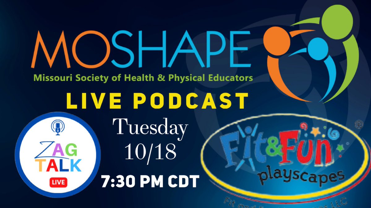 Missouri SHAPE (@moshape1) on Twitter photo 🚨Looking forward to our first Platinum #SharingOurStory2022 Convention sponsor Live Podcast featuring <a href="/FitandFunPlay/">Fit and Fun Playscapes</a> Owner & Founder Pam Gunther ‘sharing her story’ with our <a href="/GuyDanhoff/">Dr. Guy Danhoff🚀</a> & <a href="/annaforcelledo/">Anna Forcelledo</a> at 7:30 PM CDT on Tuesday, October 18th.
📺 Link: youtu.be/9eGq_FptWQg 🚨Looking forward to our first Platinum #SharingOurStory2022 Convention sponsor Live Podcast featuring <a href="/FitandFunPlay/">Fit and Fun Playscapes</a> Owner & Founder Pam Gunther ‘sharing her story’ with our <a href="/GuyDanhoff/">Dr. Guy Danhoff🚀</a> & <a href="/annaforcelledo/">Anna Forcelledo</a> at 7:30 PM CDT on Tuesday, October 18th.
📺 Link: youtu.be/9eGq_FptWQg