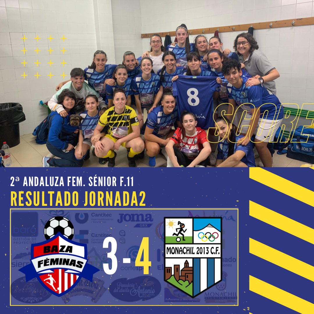 RESULTADO
🏆 2ª Jornada - 2ª Andaluza Femenina Sénior Fútbol 11 
⚽ @bazafeminas 3-4 Monachil 2013 CF

#monachil2013cf #seguimoscreciendo