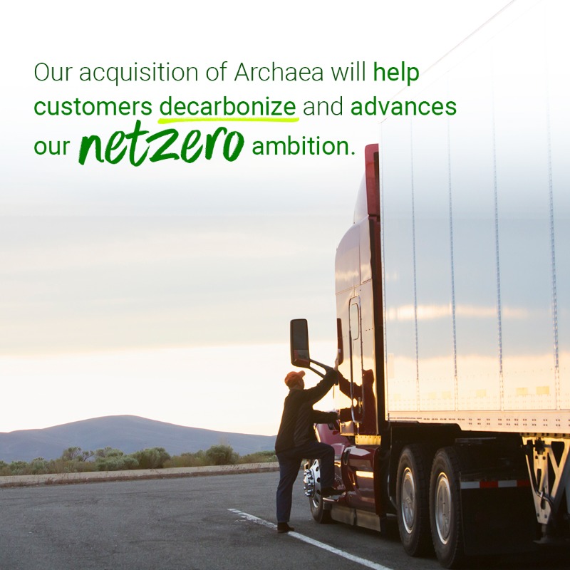 bp_plc's tweet photo. We’ve just signed a $4bn deal to buy @Archaea_Energy, a leading US producer of RNG.
💪 Boosting our bioenergy biz
⏩ Delivering additional value today with exciting future potential
🚛 Helping customers decarbonize
⚡ Investing with discipline into the energy transition