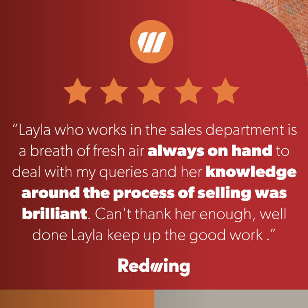 Well done to our Senior Sales and Lettings Negotiator @LaylaRedwing for this amazing 5-star review 🏆 Redwing provide end-to-end property services that customers are delighted with! Find out how we can help you bit.ly/3exs0LT #WeAreRedwing #Liverpool #propertyservices