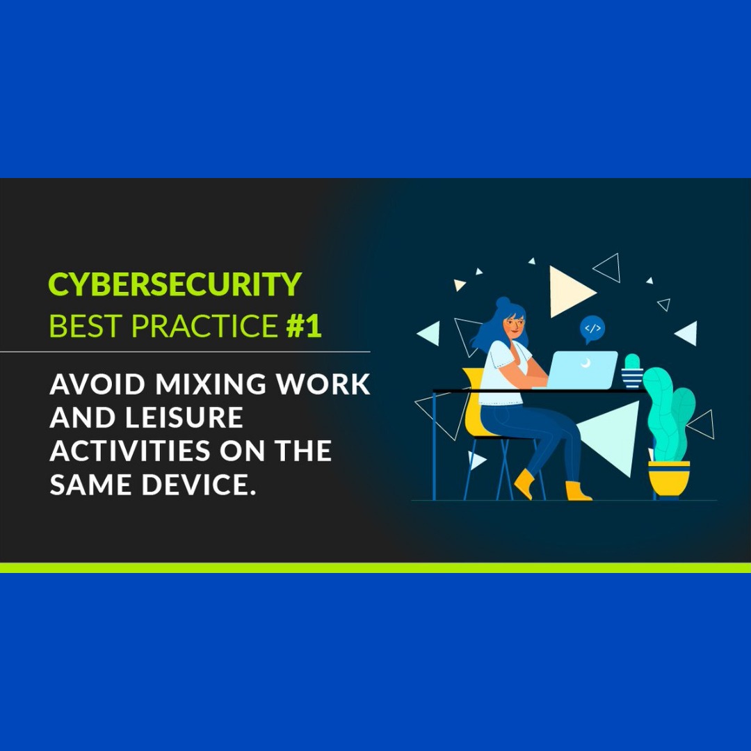 CyberFortified's tweet photo. Using the same device for work and leisure increases the chances of cyberattacks and reduces productivity. #work #workfromhome #hybridwork #cybersecurity #bestpractice #cybersecurityawarenessmonth https://t.co/fa8arCIzir