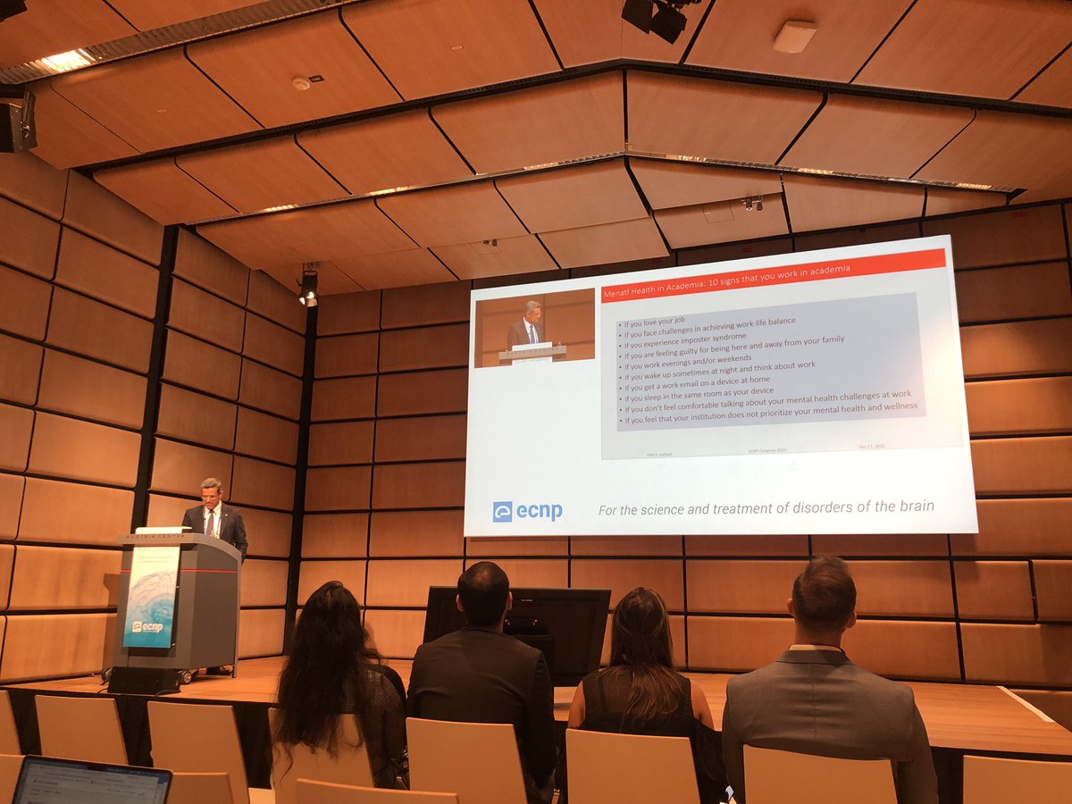 network_alba's tweet image. #ECNP2022: @Hlashuel @LashuelLab (ALBA Avdisor) is giving a talk on #MentalHealth in #academia. “It’s ok not to be ok”. If 3 of those statements apply to you, you should listen to this talk in Hall G2 and online @ECNPtweets @FENSorg