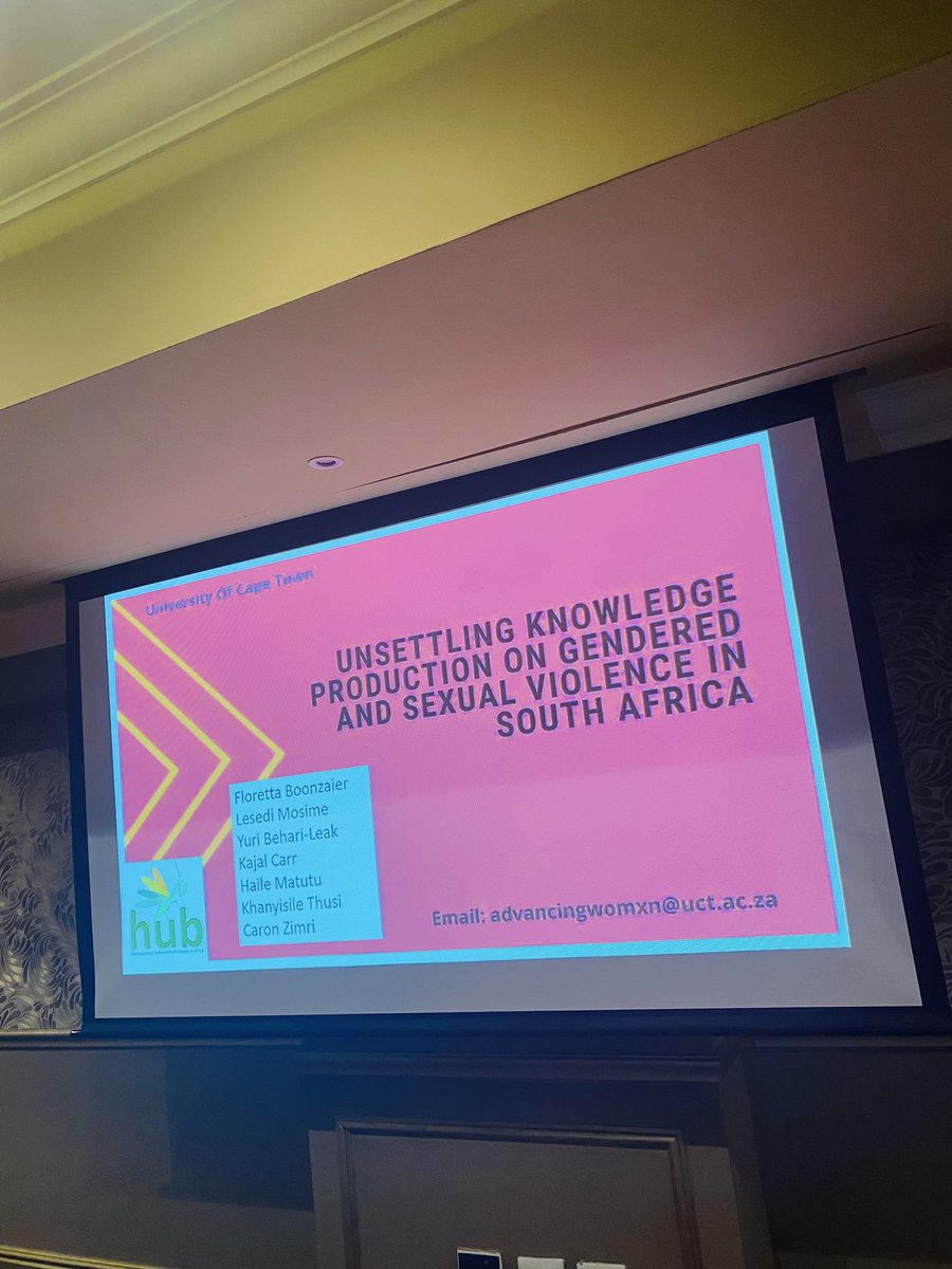UnsettlingV's tweet photo. The Unsettling Knowledge Production on Gendered and Sexual Violence in SA Project had a Symposium at PsySSA 2022 titled: Decolonising &amp; Transforming Psychology. Our members had an opportunity to present their different research projects all centered around Decolonial Feminism. https://t.co/9X2MYo7q0Y