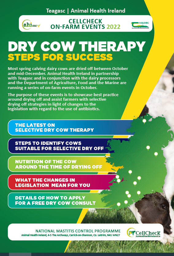 Join us tomorrow at the CellCheck event Tuesday 18th on the farm of our supplier Killian Brennan Kilcogy Upper, Co. Longford. N39 YY81 @ 11am.
<a href="/animalhealthire/">Animal Health IRL</a> <a href="/Teagasc/">Teagasc</a>