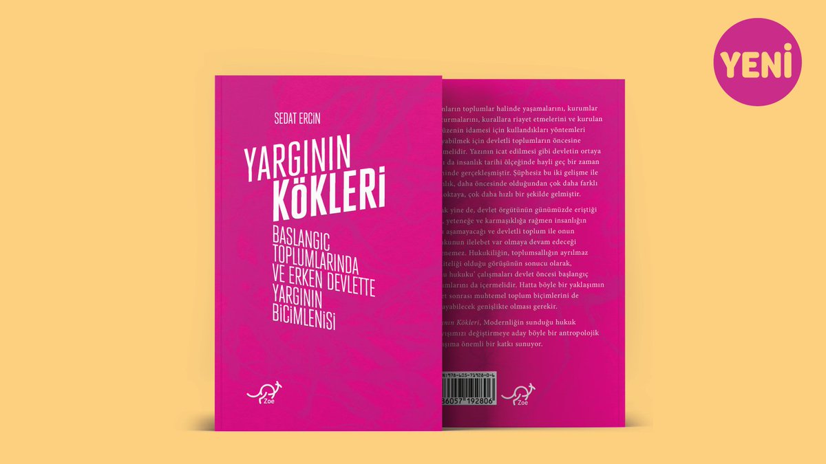 ZoeKitap's tweet photo. #YeniKitap, önümüzdeki hafta çıkıyor!
Sedat Erçin'den ❝#YargınınKökleri: Başlangıç Toplumlarında ve Erken Devlette Yargının Biçimleniş❞
Editör: Ertuğrul Uzun
#ZoeKitap #Hukuk #Sosyoloji https://t.co/VxpOSNlnxW