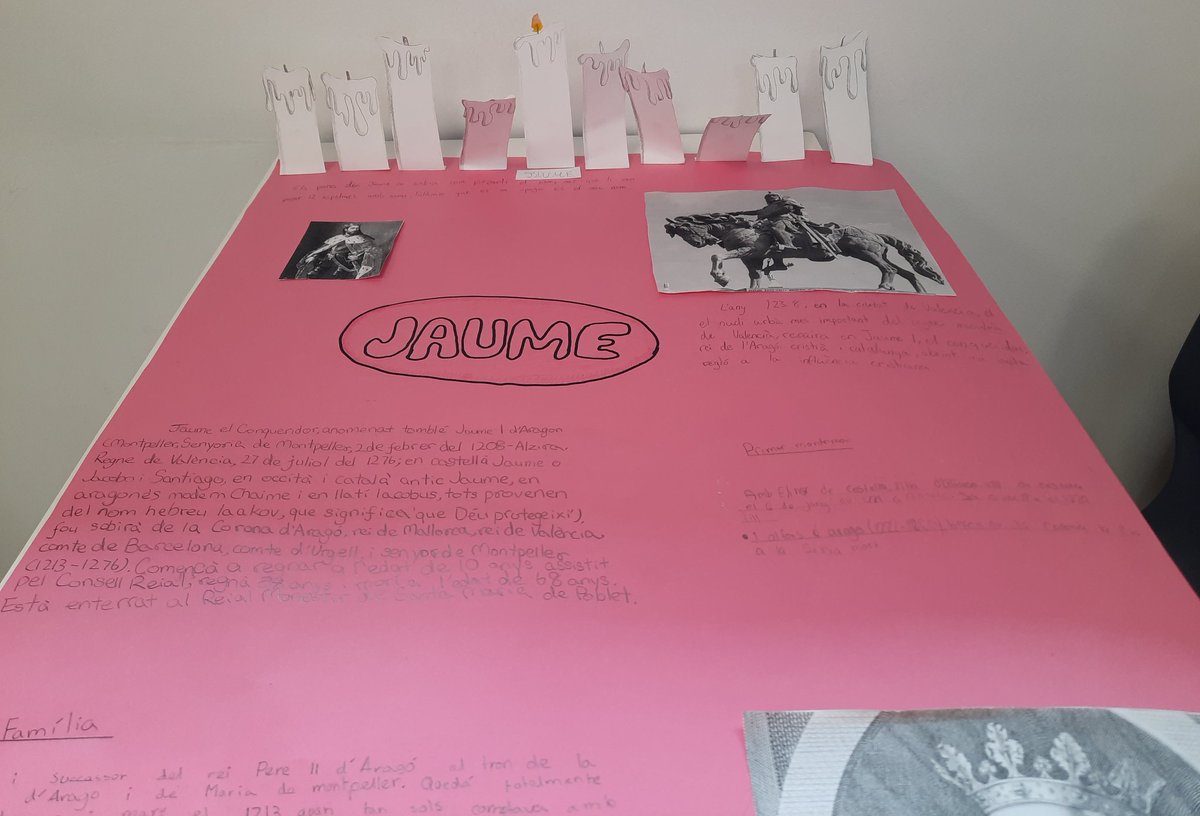 DaniGrimalt's tweet photo. Hui els nostres alumnes de year 7 han exposat els seus projectes de Jaume I. #LESLEARNS #LESROCKS https://t.co/IYDJm6Ci9y