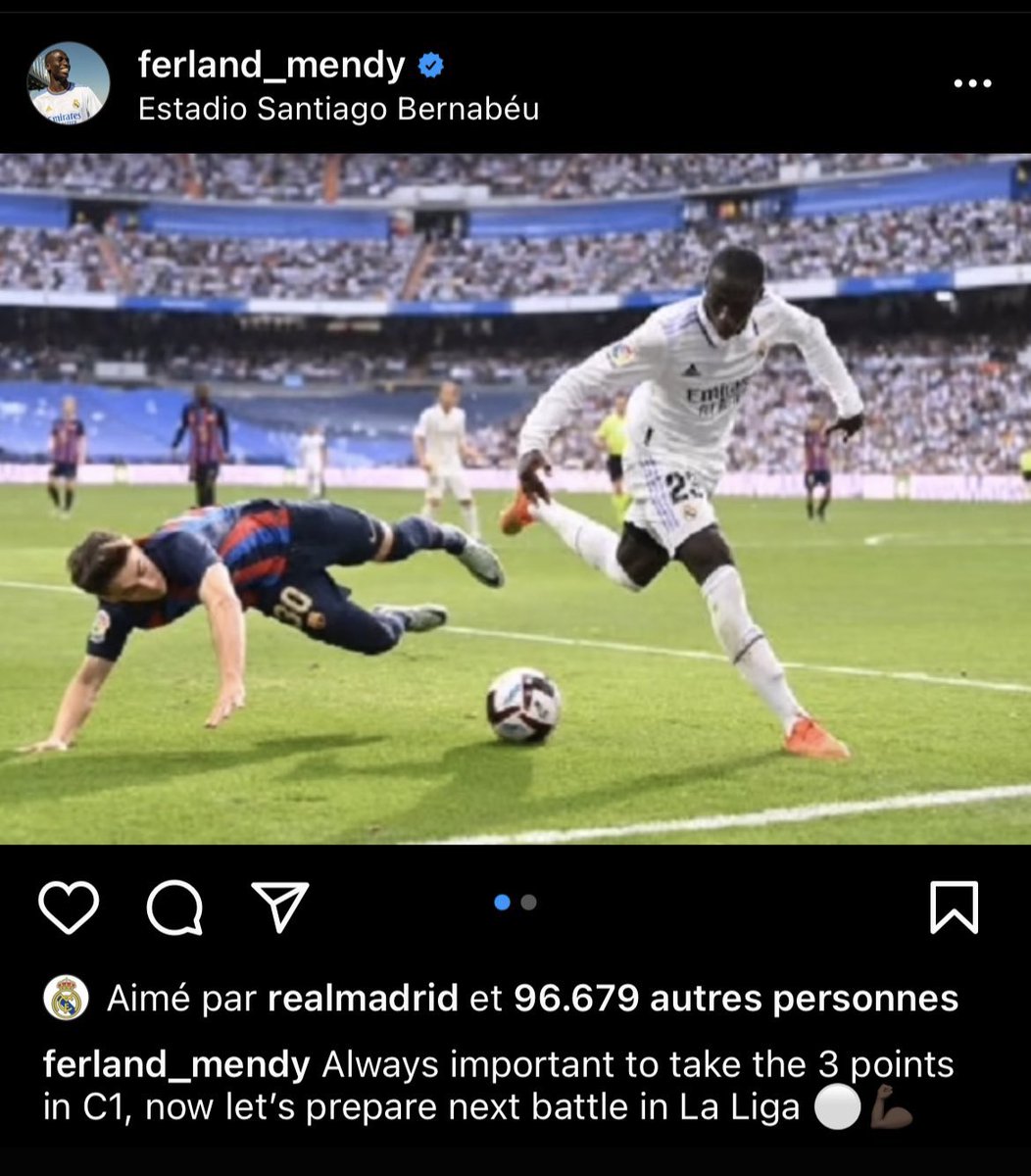 RollinsBey10's tweet photo. Des joueurs s’empressent sur Insta pour poster leur photo de Gavi à terre, mdr. Un mioche de 17 ans les a mis sous occupation cérébrale.
Il les possède tous. Kroos, Bastoni, Mendy et Benzema sont agacés par lui. J’aime son insolence à ce sale gosse. https://t.co/3gSauJGQ6F