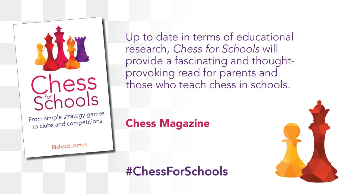 CrownHousePub's tweet image. Here&apos;s a great review for #ChessForSchools by @chesstutor! A great resource to help teachers encourage children to enjoy the benefits and challenges of the chess game.

Thank you @CHESS_Magazine 🙏 

crownhouse.co.uk/chess-for-scho…