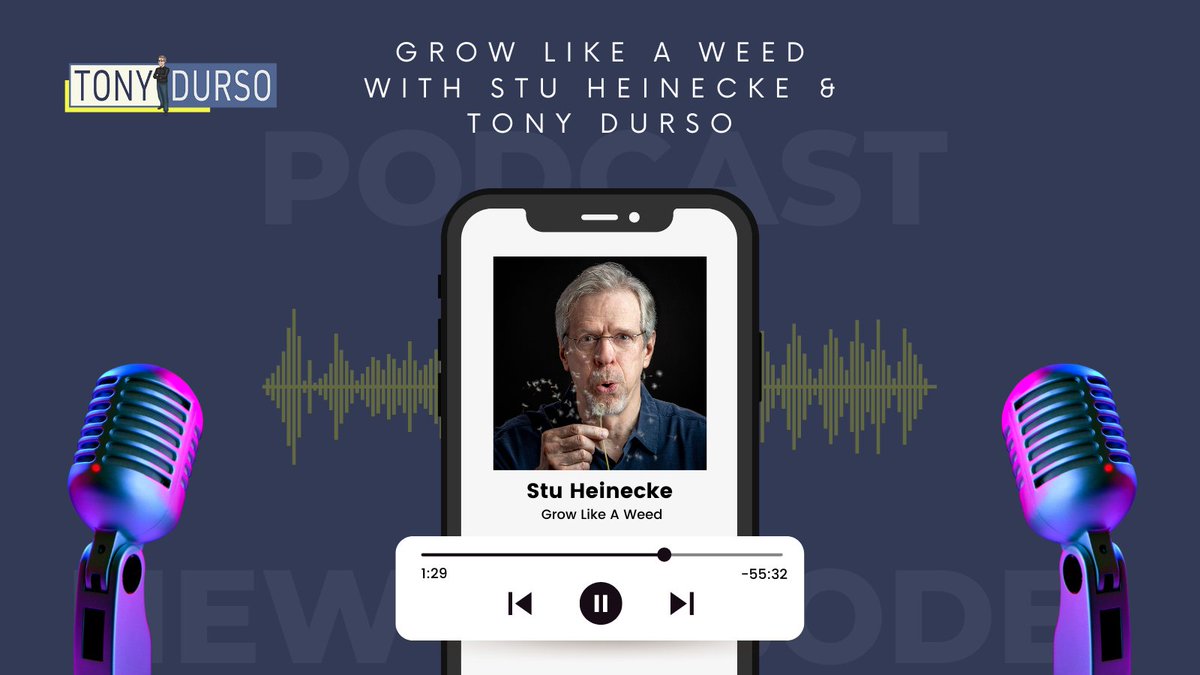 Tony DUrso (@tonydurso) on Twitter photo Hall-of-Fame-nominated marketer, bestselling author, and Wall Street Journal cartoonist Stu Heinecke shares his fascination with weeds and how anyone can grow their business into something resilient and unstoppable.
tonydurso.com/podcast/grow-l…
CC: <a href="/StuHeinecke/">Stu Heinecke</a> Hall-of-Fame-nominated marketer, bestselling author, and Wall Street Journal cartoonist Stu Heinecke shares his fascination with weeds and how anyone can grow their business into something resilient and unstoppable.
tonydurso.com/podcast/grow-l…
CC: <a href="/StuHeinecke/">Stu Heinecke</a>