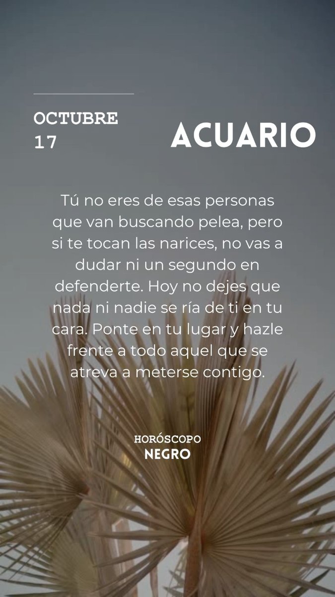 El horóscopo diario del 17 de octubre para Acuario🔮♒ #horoscoponegro #horoscopodiario