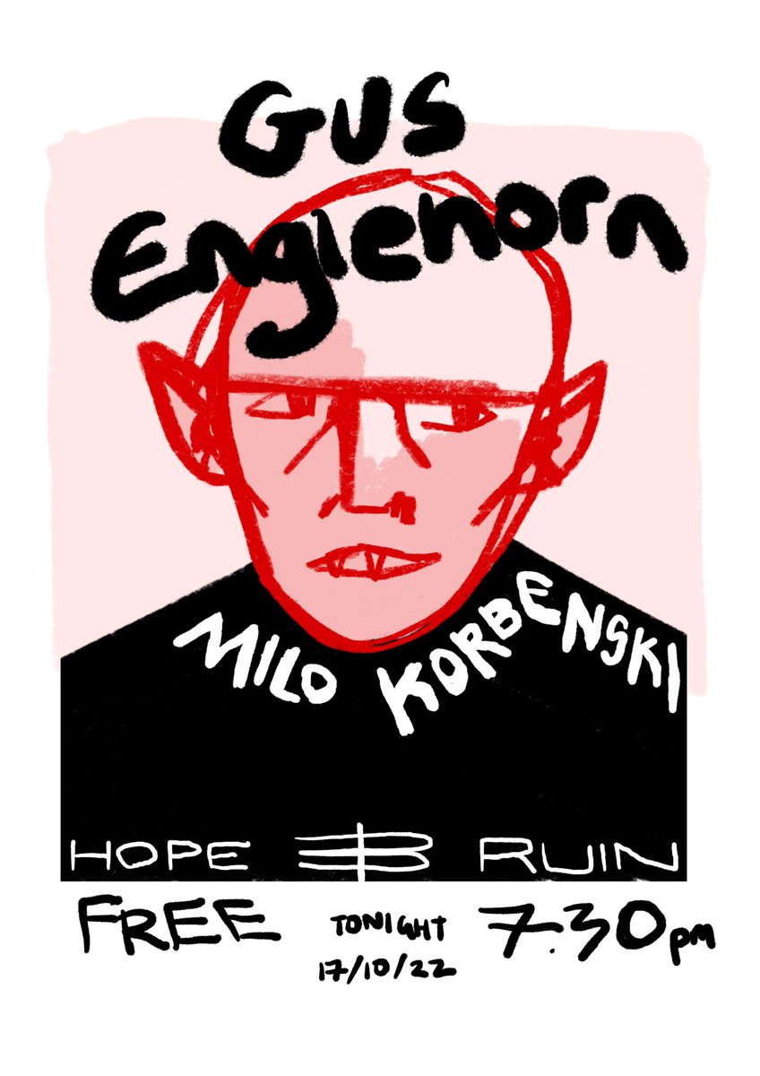 TONIGHT. <a href="/thehopeandruin/">The Hope & Ruin</a> <a href="/GusEnglehorn/">Gus Englehorn</a> @lovethyneighbr