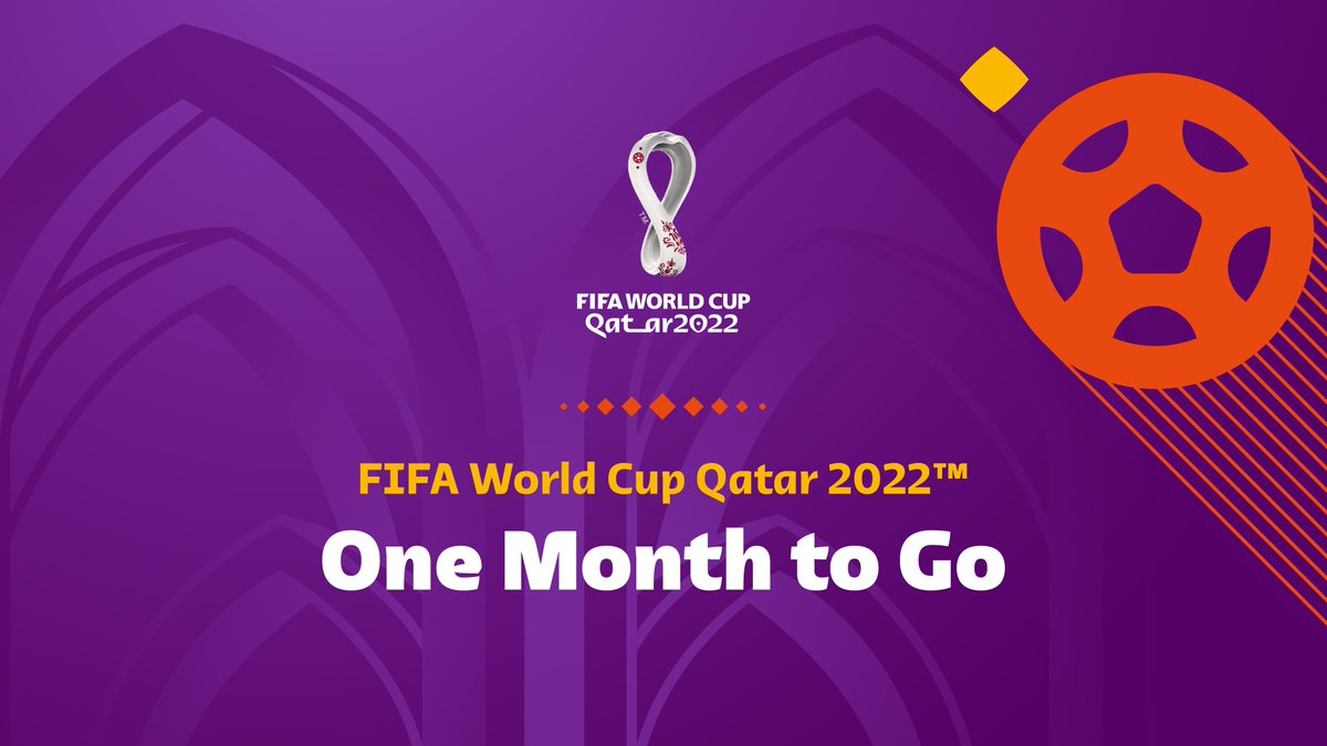 RoadtoQatar_en's tweet photo. WATCH LIVE: Stay tuned for the 'One Month to Go' press conference for the latest updates on the World Cup #Qatar2022 at 4pm Doha Time today

More to follow ⤵️
https://t.co/HASDfPbX25 https://t.co/SGDb1R4Clv