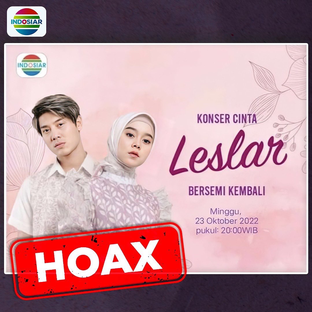 Indosiar's tweet photo. ‼️HOAX‼️
Halo bestie Indosiar, menanggapi berita yang beredar, yang dibuat oleh akun yang tidak bertanggung jawab dengan menggunakan logo Indosiar maka dengan ini Indosiar meluruskan bahwa itu adalah HOAX ATAU TIDAK BENAR. https://t.co/7ErSXheUy9