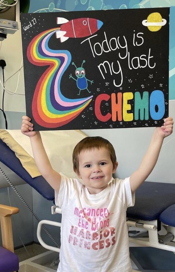 postpals's tweet photo. Florence has finished chemotherapy and her end of treatment scans are clear!
Can you send her a congratulations on finishing chemo card?
https://t.co/gMmMGsMMT1
#childhoodcancer #postpals https://t.co/bSkB9DU4gV